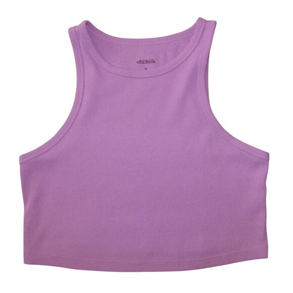 Wild Fable Ribbed Purple Crop Tank Top XL - Picture 1 of 4